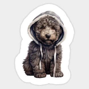 Winter Bouvier des Flandres Dog Sticker